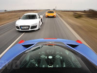 Audi R8 Plus, Ferrari 458 Italia, McLaren MP4-12C : Evo balade