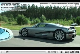 Réveil Auto - Lamborghini Gallardo LP560-4 vs Koenigsegg CCR, la leçon