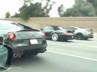 Nissan GT-R préparée VS Ferrari 599 GTO VS Porsche 997 Turbo ...Sumo nippon encore vainqueur ?