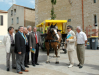 Des chevaux offrent un service non polluant