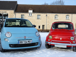 Vidéo - Fiat 500 Luxe (1970) vs Fiat 500 TwinAir (2008) : tête-à-queue mécanique 