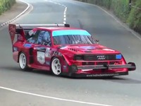 En Audi Quattro Sport Pikes Peak sur l'Ile of Man. Tout est normal