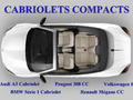 Comparatif cabriolets compacts : Audi A3 cabriolet, Peugeot 308CC, Volkswagen Eos, BMW série 1 Cabriolet, Renault Mégane CC
