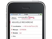 Citroën affiche ses occasions en vitrine sur l'iPhone