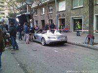 Mika Hakkinen surpris en plein tournage avec la Mercedes SLR Stirling Moss