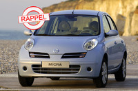 La Nissan Micra au rappel : l'airbag conducteur peut ne pas se déployer.