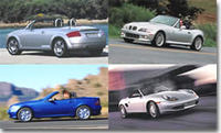 Audi TT , BMW Z3, Mercedes SLK, Porsche Boxster : la magie des roadsters 