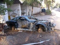 Feu le garage d'Uday Hussein