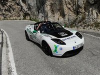 Rallye e-miglia 2010 : le Tesla Roadster Sport Signature Edition a fini 1er