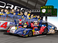 Stéphane Lecointe illustre les 24 Heures du Mans de Soheil Ayari et de ses équipiers