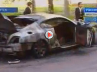 [Vidéo] Une Bentley Continental GT brulée en Russie