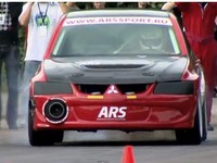Mitsubishi Lancer Evolution ARS : 1/4 mile en 9.734 sec (1100 chevaux pour 1100 kilos)