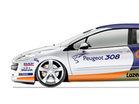 Une Peugeot 308 en WTCC en Chine et à Macao