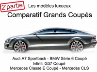 Comparatif grands coupés : les modèles luxueux
