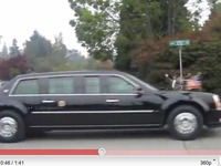 Vidéo : Quand Obama se déplace en voiture, il est rarement seul