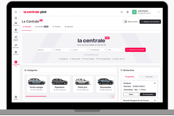 La Centrale Pro est la nouvelle marketplace réservée à la vente de véhicules d’occasion entre professionnels