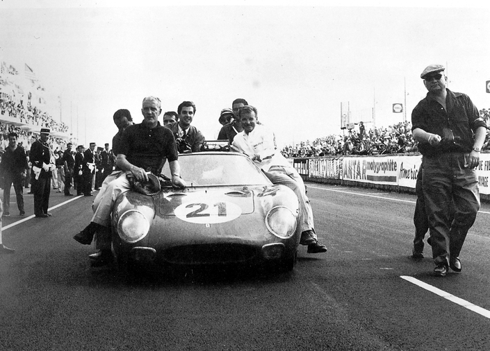 La Ferrari 250 LM victorieuse au Mans en 1965.