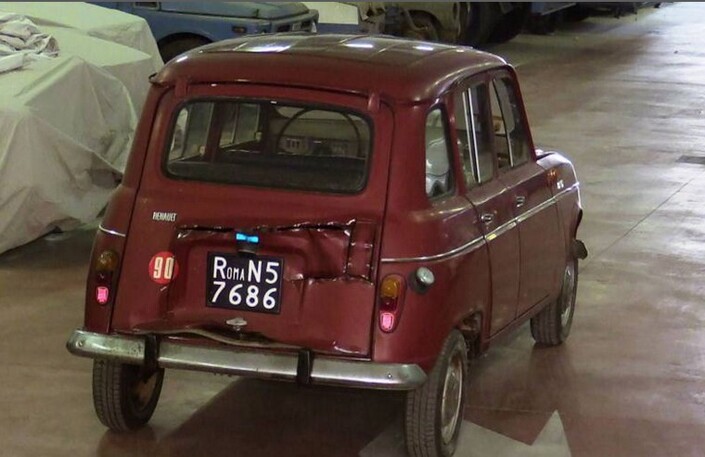 La "4L" restituée à Filippo Bartoli a rejoint peu avant 2013 les allées du Musée des véhicules de la police d'Etat à Rome - Crédit DR Museo storico Polizia di stato