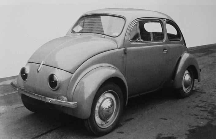 Le premier prototype de la 4 CV élaboré pendant la Seconde Guerre mondiale.