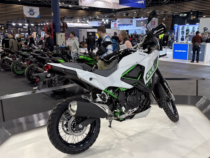 La Kawasaki KLE500 est à découvrir sur le Salon du 2 Roues de Lyon