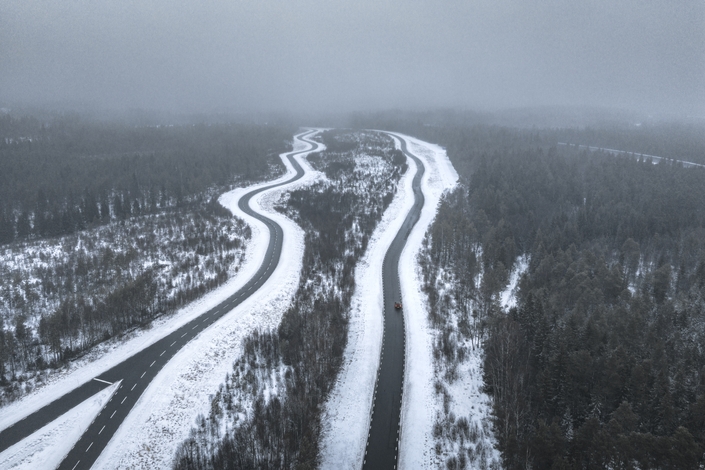 L’une des pistes du centre de test d’Hällered reproduit les routes de différents pays du monde, dont certaines sont complètement défoncées !