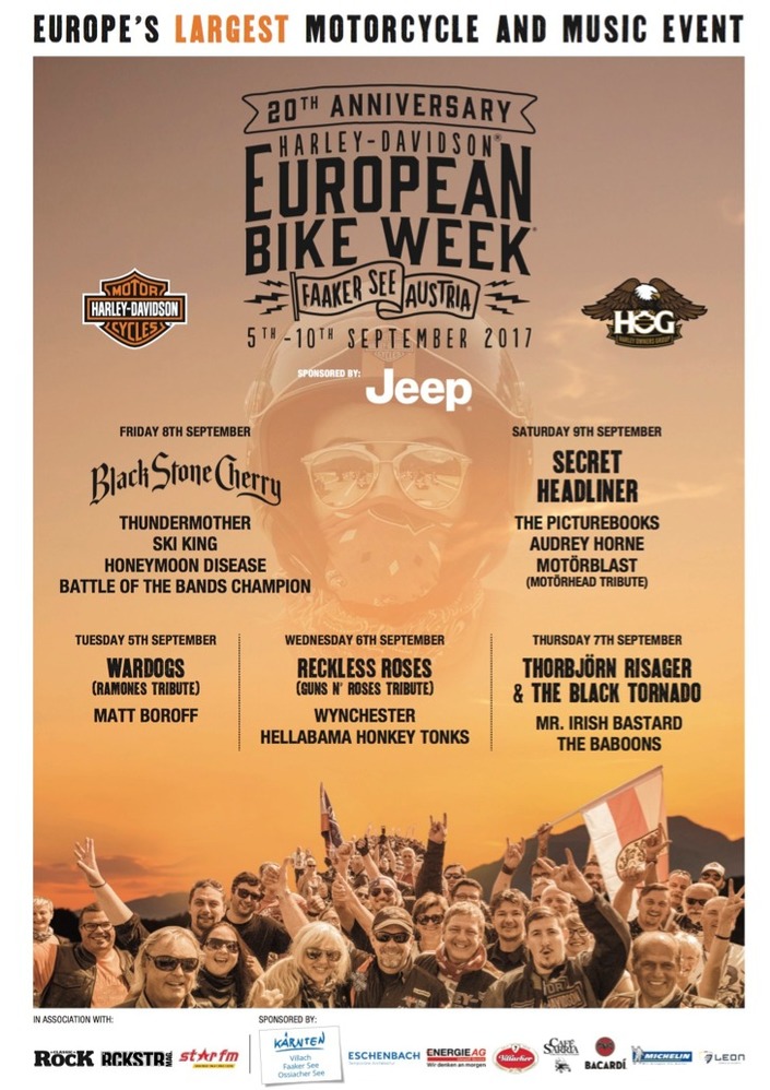 European Bike Week: du 5 au 10 septembre 2017 en Autriche