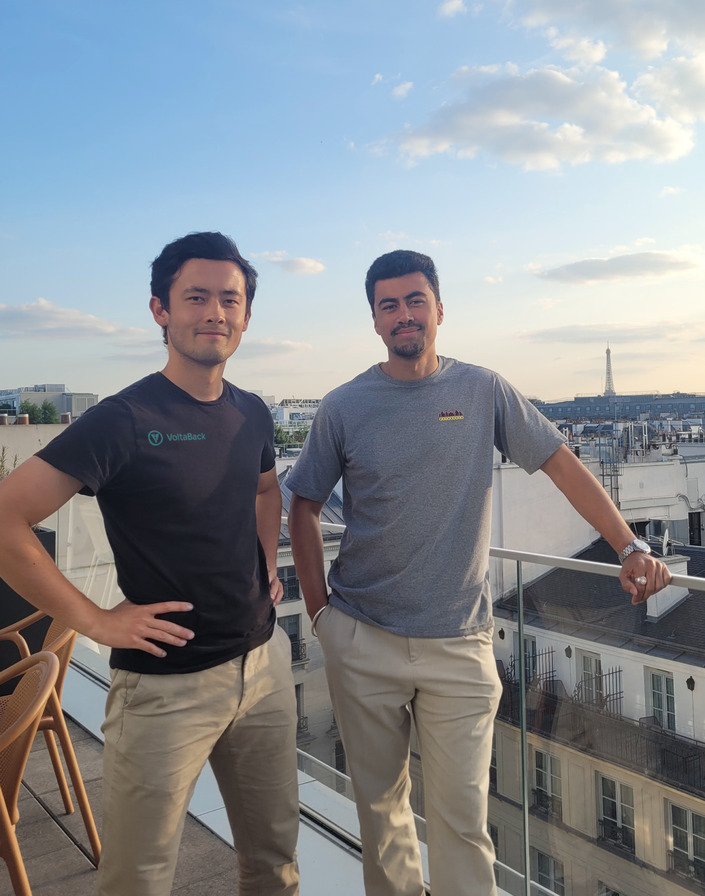 Arnaud Tran et Adrien Guenard cofondateurs de VoltaBack