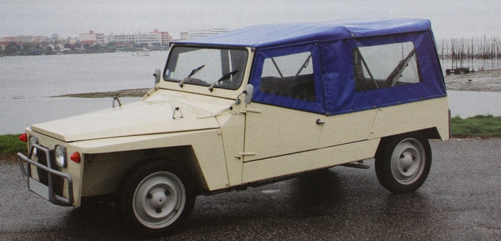 La Baby Brousse, une sorte de Méhari dotée d’une carrosserie en tôle pour le marché iranien.