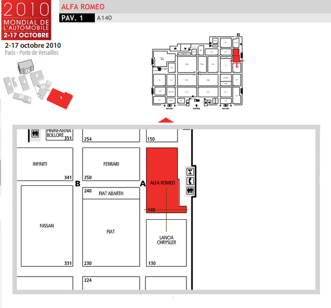 Guide des stands 2010 : Alfa Roméo, les nouveautés sont sous le capot