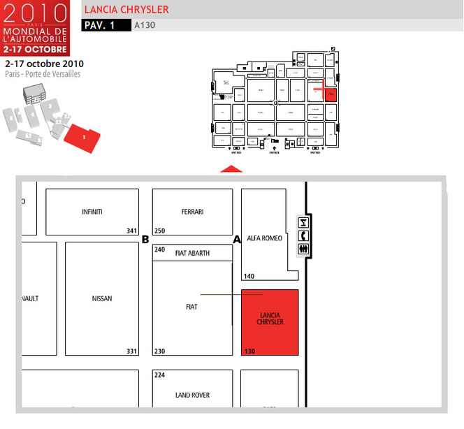 Guide des stands 2010 : Lancia et Chrysler unies envers et contre tous