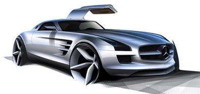 La future Mercedes SLS se dévoile un peu plus...