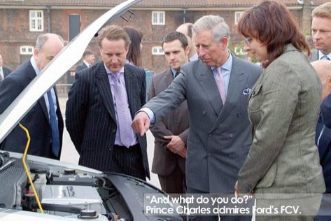 Eco Rallye : le Prince Charles a testé une Ford Focus FCV à l'hydrogène