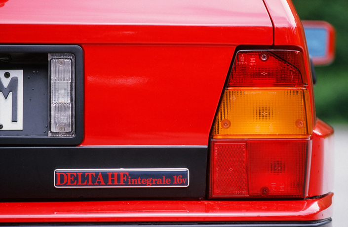 Un monogramme qui en dit long pour la Lancia Delta Integrale 16V.