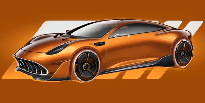 Mais pourquoi donc avoir affublé la Mercedes AMG GT XX d’une bouche de mérou ?