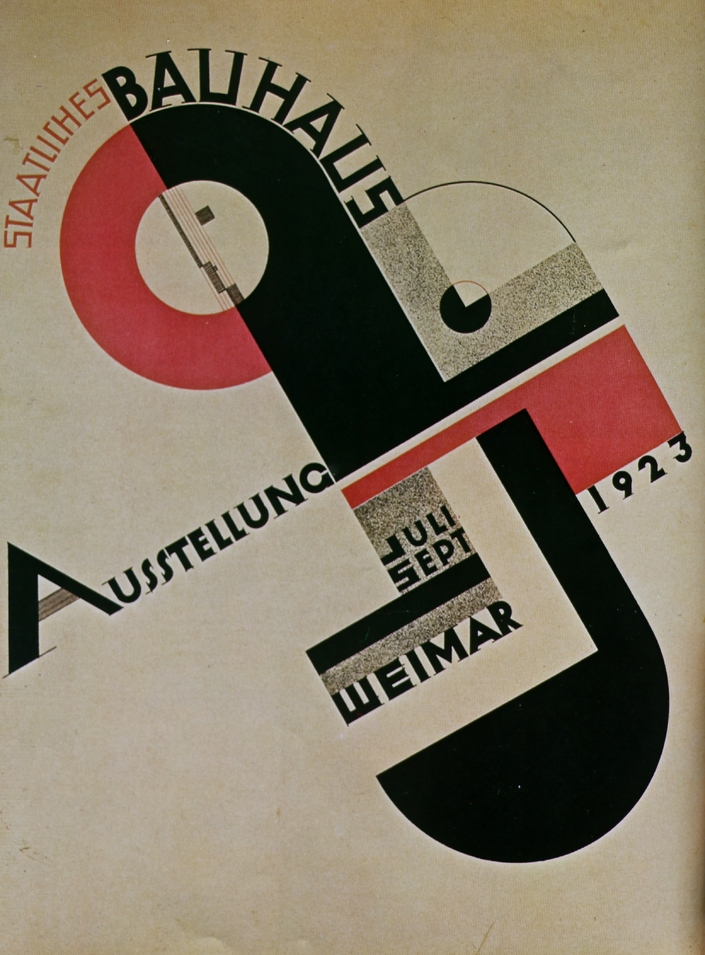 Affiche pour une exposition du Bauhaus de 1923.