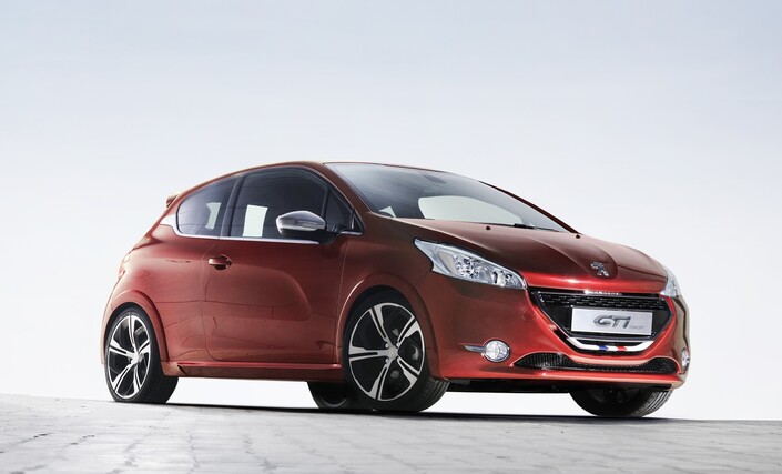 Au salon de Genève 2012, Peugeot expose sa 208 GTI concept, proche à 99,99 % du modèle définitif.