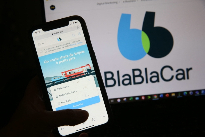 Les inscriptions sr Blablacar ont augmenté de 75 % depuis le mois de février. Photo : MaxPPP.