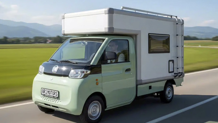 La difficulté d’Ari Motors ? Trouver des clients pour son mini-camping car.