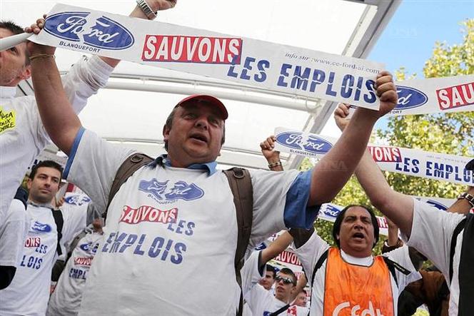 Reportage vidéo : les ouvriers Ford de Blanquefort manifestent pour sauver leur emploi