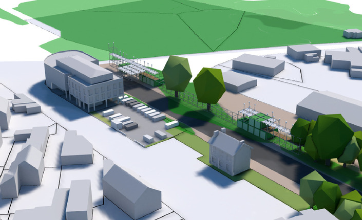 Cette route reprend le tracé de l'ancienne voie de fret Nantes–Carquefou, inutilisée depuis plusieurs années.