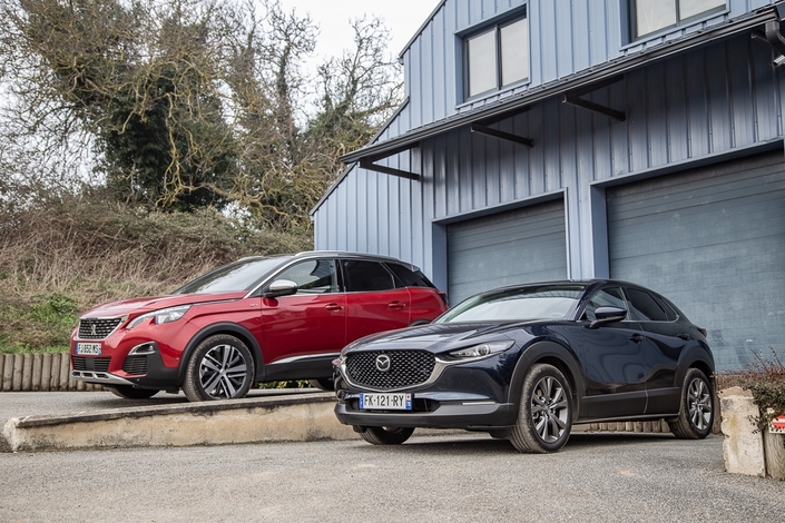 Comparatif - Peugeot 3008 BlueHDi 180 VS Mazda CX-30 SkyActiv-X 180 : promesse tenue ?