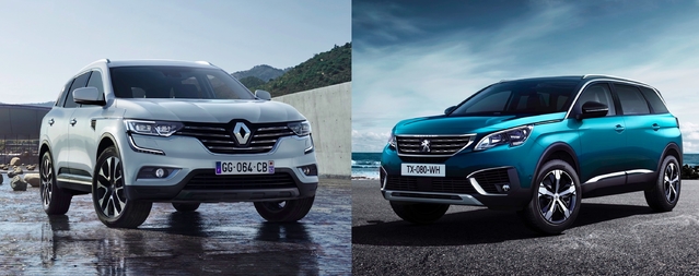 Match de 2017 - Renault Koleos vs Peugeot 5008