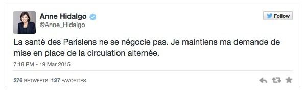 Paris : Anne Hidalgo persiste et réclame la circulation alternée pour ...