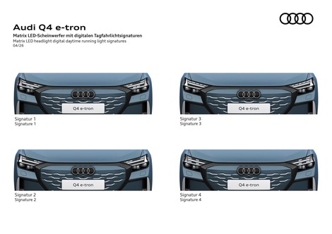 4 signatures lumineuses prédéfinies sont disponibles.