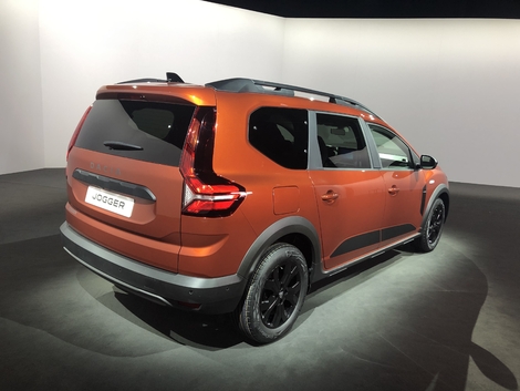 The rear section is unique with a wide tailgate and vertical lights reminiscent of Volvo.