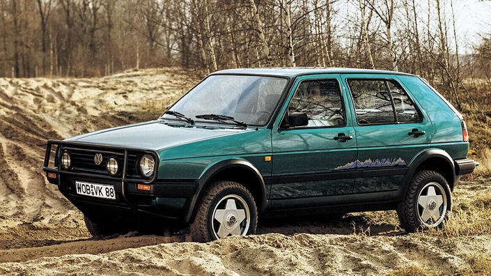 Au salon de Genève 1989, VW expose la Golf Montana, un bricolage façon 4x4 sur la base de la Syncro. Le public la plébiscite !