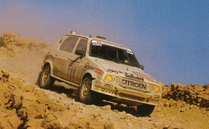 En 1985, Jean-Luc Thérier hissera la Citroën Visa Mille Piste à la 3e place du Paris-Dakar, après une brève incursion à la 1ère, mais l'aventure se terminera par un accident dramatique.