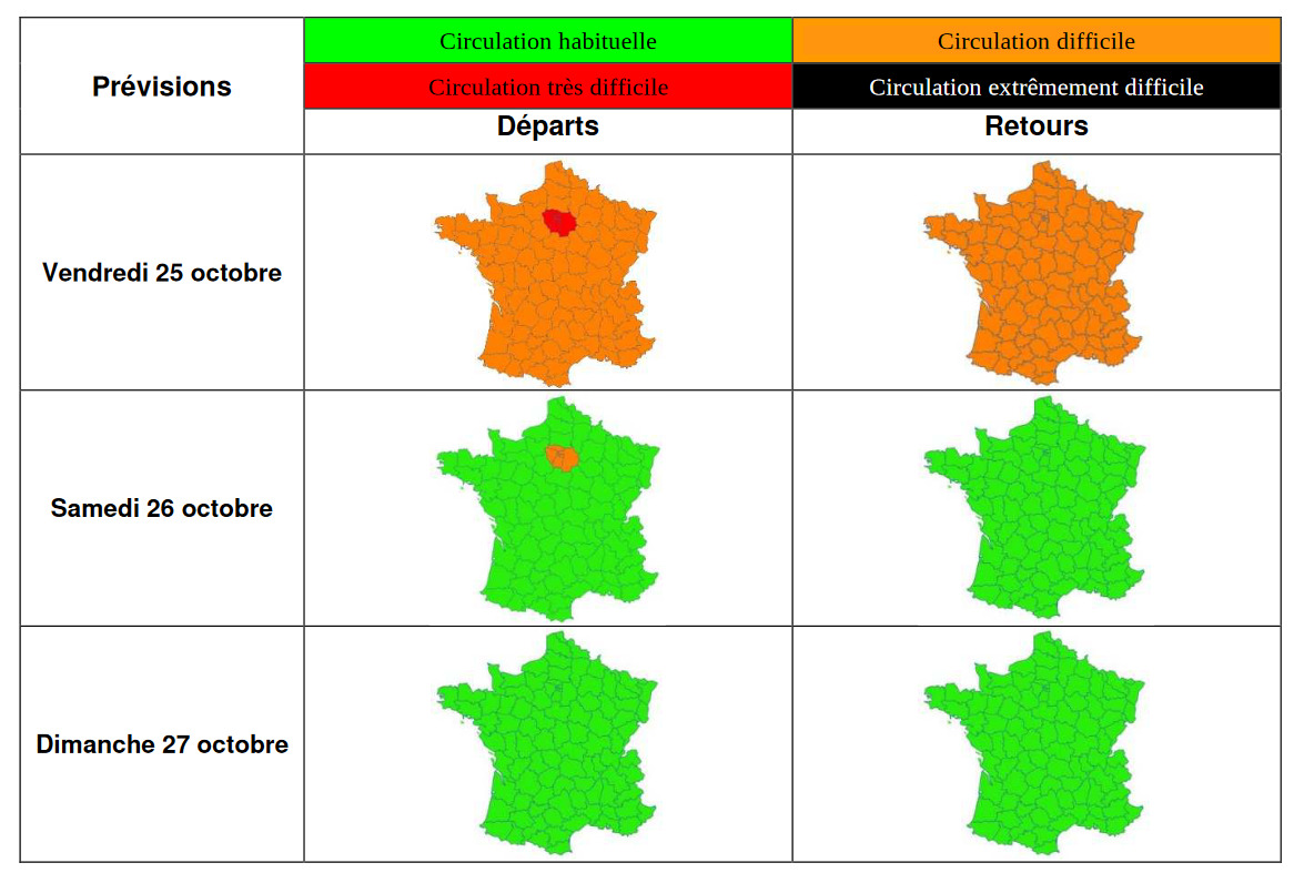 Si la circulation s'annonce fluide samedi et dimanche, la journée de ...