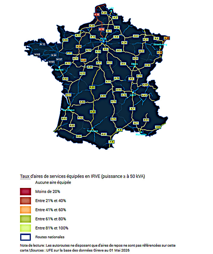                Déploiement des bornes de recharges sur autoroutes ©UFE Electricité France            