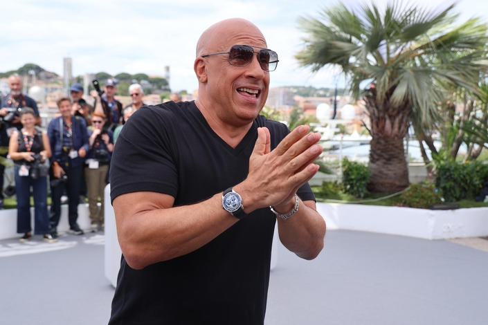 Vin Diesel à Cannes. Le vi patron de la saga, c’est lui, depuis le 5e épisode. Photo : MaxPPP.